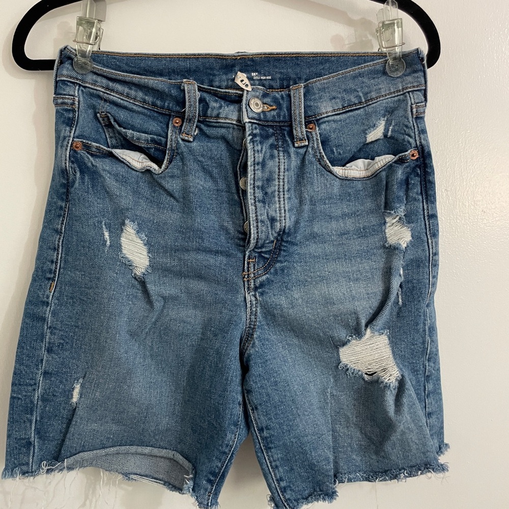 Old Navy Distressed Blue Denim Shorts
